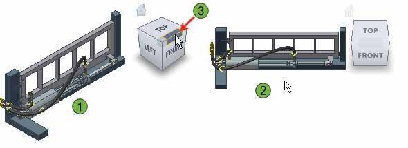 Definição do ViewCube O ViewCube é uma ferramenta de manipulação de vista que permite que você altere de forma eficiente e intuitiva o ângulo de exibição das peças e montagens.