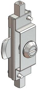 Construction Housing, insert and locking cremona built in stainless steel. Construcción Carcasa, inserto y traba falleba en acero inoxidable.