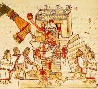ASTECAS Destacavam-se pela prática de sacrifícios humanos em grandes escalas em seus cerimoniais religiosos.