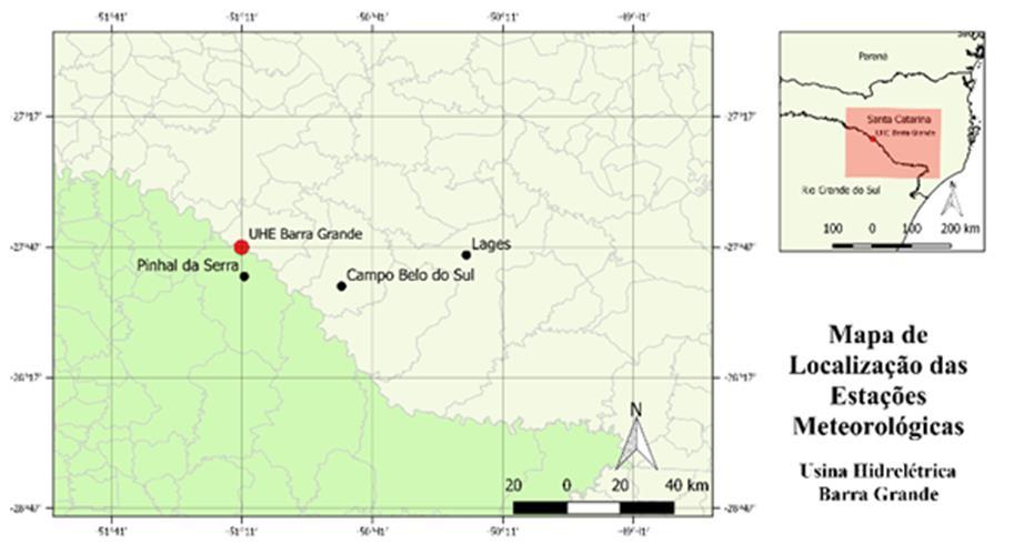 Dados Climatológicos MÉTODO Compilação de dados de diversas estações da região, dando preferência por proximidade geográfica Estação Pinhal da Serra/RS Campo Belo