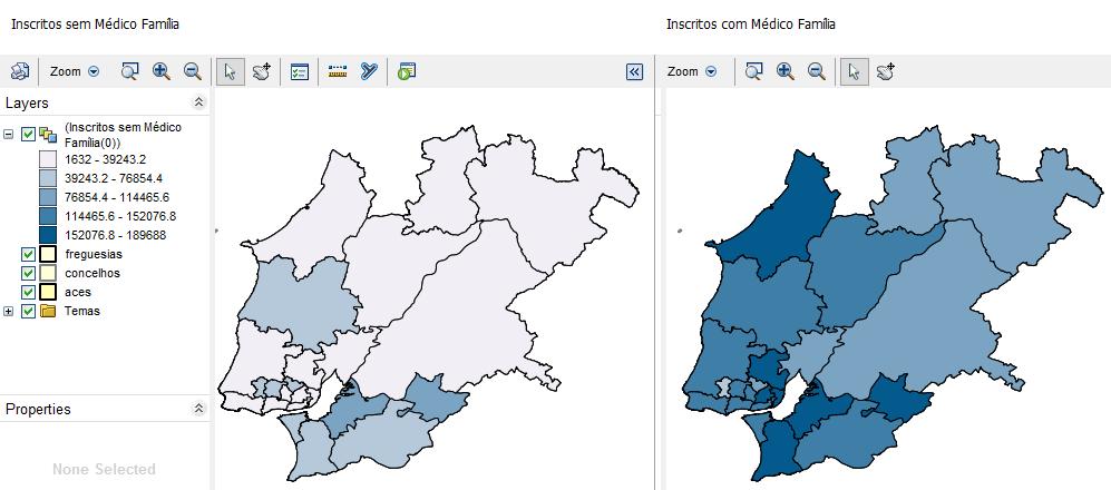 Mouro, Odivelas e Setúbal-Palmela, com valores acima dos 35%, e os ACES com menor número de utentes sem médico de