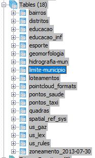 46 importação com sucesso, será apresentada uma mensagem na área de Log Window do utilitário para importação informando Shapefile import completed.