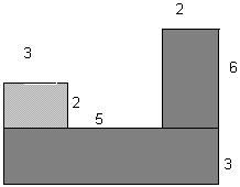 a) Um quadrilátero com 2 unidades de área.