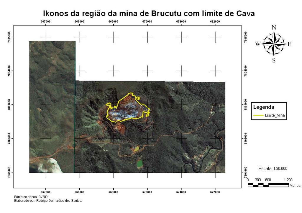 Figura 3: Ikonos da região da mina de