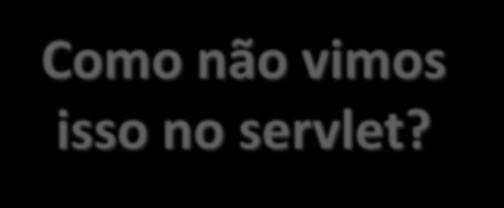 Recebendo GET e POST no Servlet Vamos pensar só no service() service() Como não