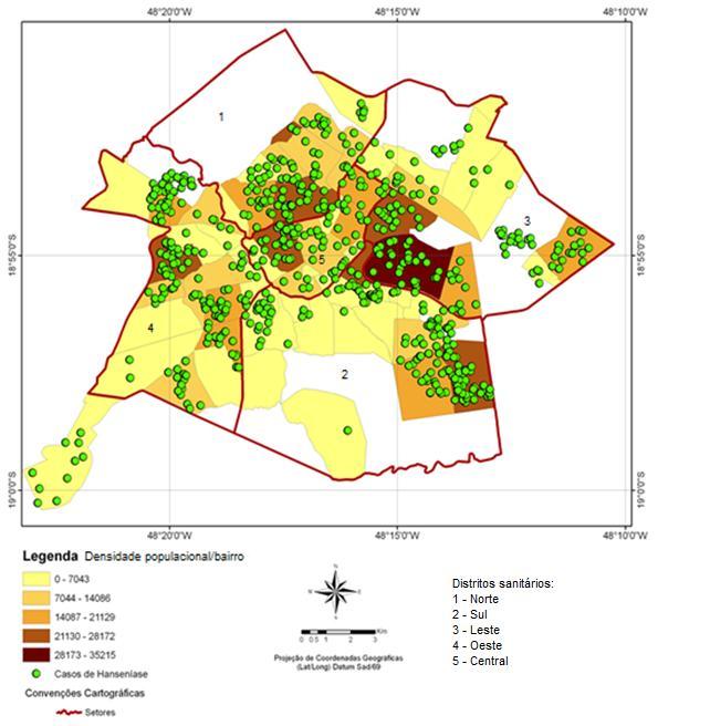 49 10) e os mapas de coeficientes de detecção de casos novos por ano, de acordo com o bairro e setor sanitário (Anexos 11 a 18).
