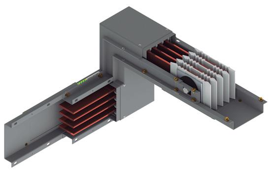 Este elemento permite al sistema de líneas eléctricas prefabricadas satisfacer todas las posibilidades de trazado.