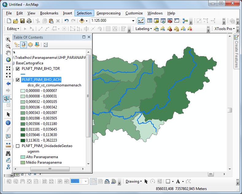 Banco de dados geográfico existente e