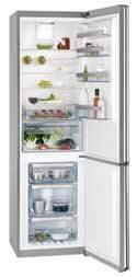 Os combinados ProFresh com duplo circuito de refrigeração mantêm as condições ideias para preservar os alimentos frescos no frigorífico, e a tecnologia No Frost no congelador.