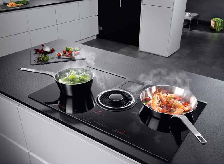 Cozinhar Placas - 81 Exaustão mãos livres deixe o Hob2Hood regular a intensidade da ventilação, enquanto se concentra nos momentos chave para garantir que o seu prato sairá perfeito.