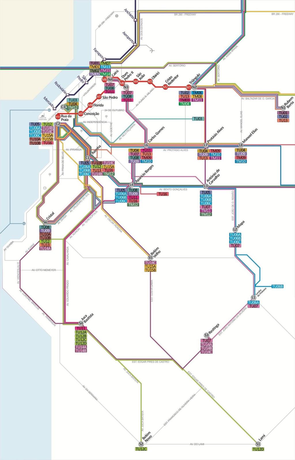 5.3. Etapa 3: Sistema Ônibus Troncalizado e Metrô (Fase 1: Triângulo/Centro) Esta etapa prevê a implantação da Fase 1 da linha do metrô (Triângulo/Centro) e da