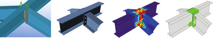 Em seguida, pode transformar uma conexão modelada no Autodesk Advance Steel em uma conexão devidamente analisada e criada com