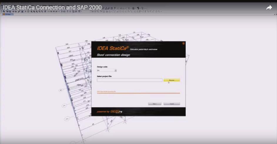 Importe toda a estrutura, os esforços e projete sua ligação em segundos: Integração com SAP 2000-18 Também já está disponível a