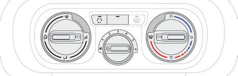 Ergonomia e conforto Ar condicionado manual O sistema de ar condicionado manual funciona com o motor em funcionamento.