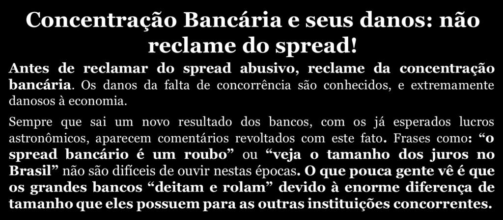 Concentração Bancária no