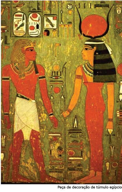 No Antigo Egito, grande parte das pinturas adornava as paredes das pirâmides e retratava a vida dos faraós, os feitos dos deuses e a vida após a morte.