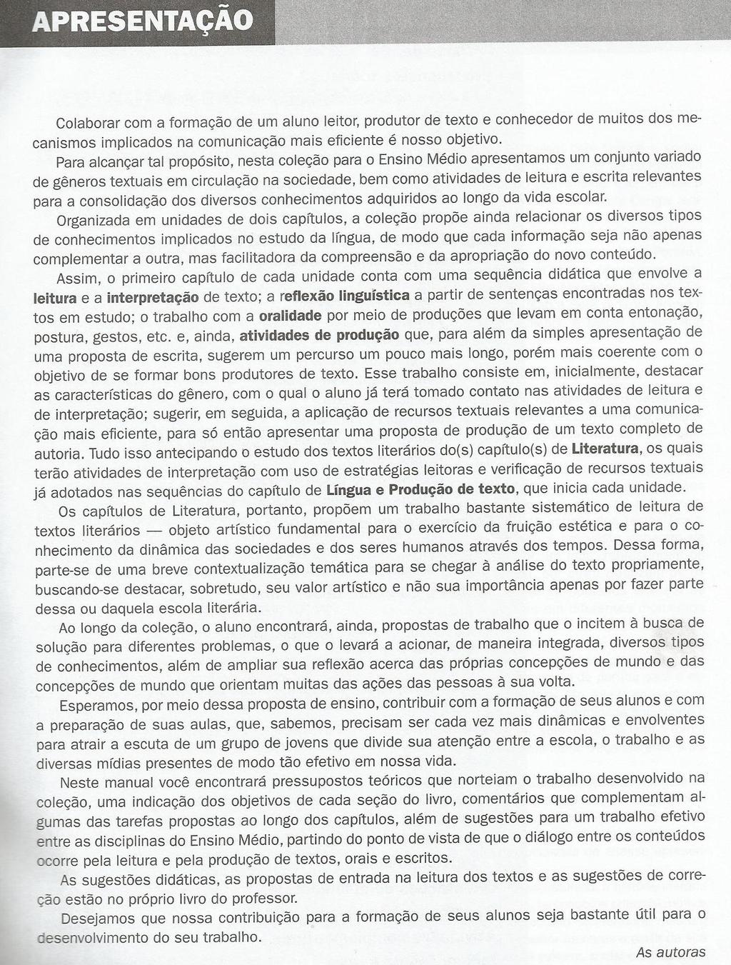 86 Peça 10 - Manual do Professor 22 22 Apresentação do livro de CAMPOS e at. al.