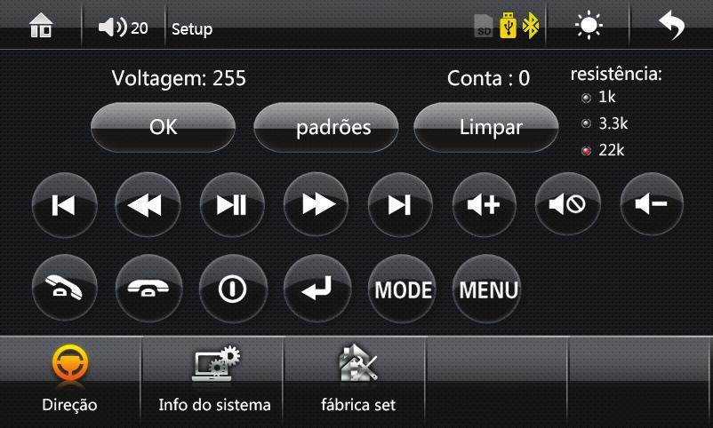 SWC Comando de volante 1. Conecte os fios do comando de volante do carro aos fios de comando de volante do produto. (vide diagrama de cabeamento) 2.