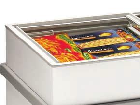 isolamento: 70 mm Refrigeração estática Refrigerante R 134 a Condensador ventilado Controlo electrónico Mostrador digital de
