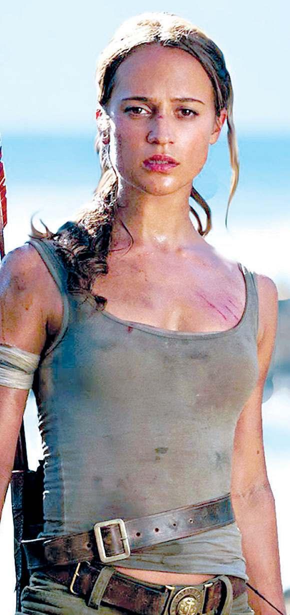 12 {CULTURA} ALICIA VIKANDER Atriz vencedora do Oscar herda papel de Angelina Jolie e encarna reboot cinematográfico de heroína dos games em Tomb Raider: A Origem, que estreia hoje 2CULTURA LARA