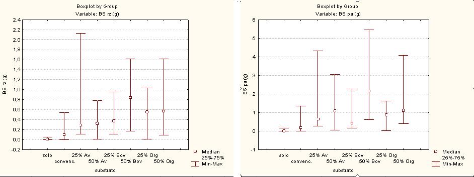 A altura das plantas foi influenciada pelos diferentes substratos analisados, verificando-se melhor desenvolvimento no substrato composto por esterco bovino combinado com areia e solo puro, sendo que