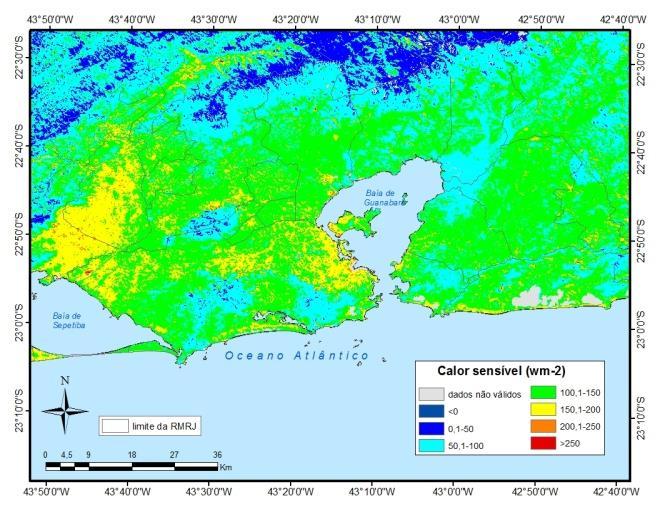 Média para a década de 80 da radiação líquida