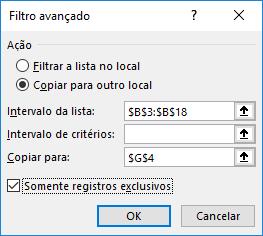 Clique na guia Dados, no grupo Classificar e Filtrar, clique na opção Avançado 3.