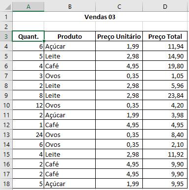 Excel Básico e Avançado Funções e Recursos 28 Planilha Vendas 03 Formatar como Tabela e Segmentar dados FORMATAR COMO TABELA Ao formatar uma tabela