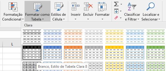 Clique na 1ª linha da tabela de dados, no caso eu cliquei na célula A3 2.