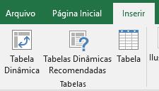 Clique na 1ª linha da sua tabela de dados, no caso eu cliquei em A3 2. Clique na guia Inserir, no grupo de opções Tabela escolha a opção Tabela Dinâmica 3.