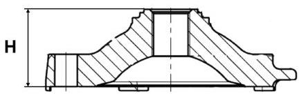 Pistão de alumínio, revestido ou não, com um só segmento magnético de 1 mm de secção rectangular. 7.3.