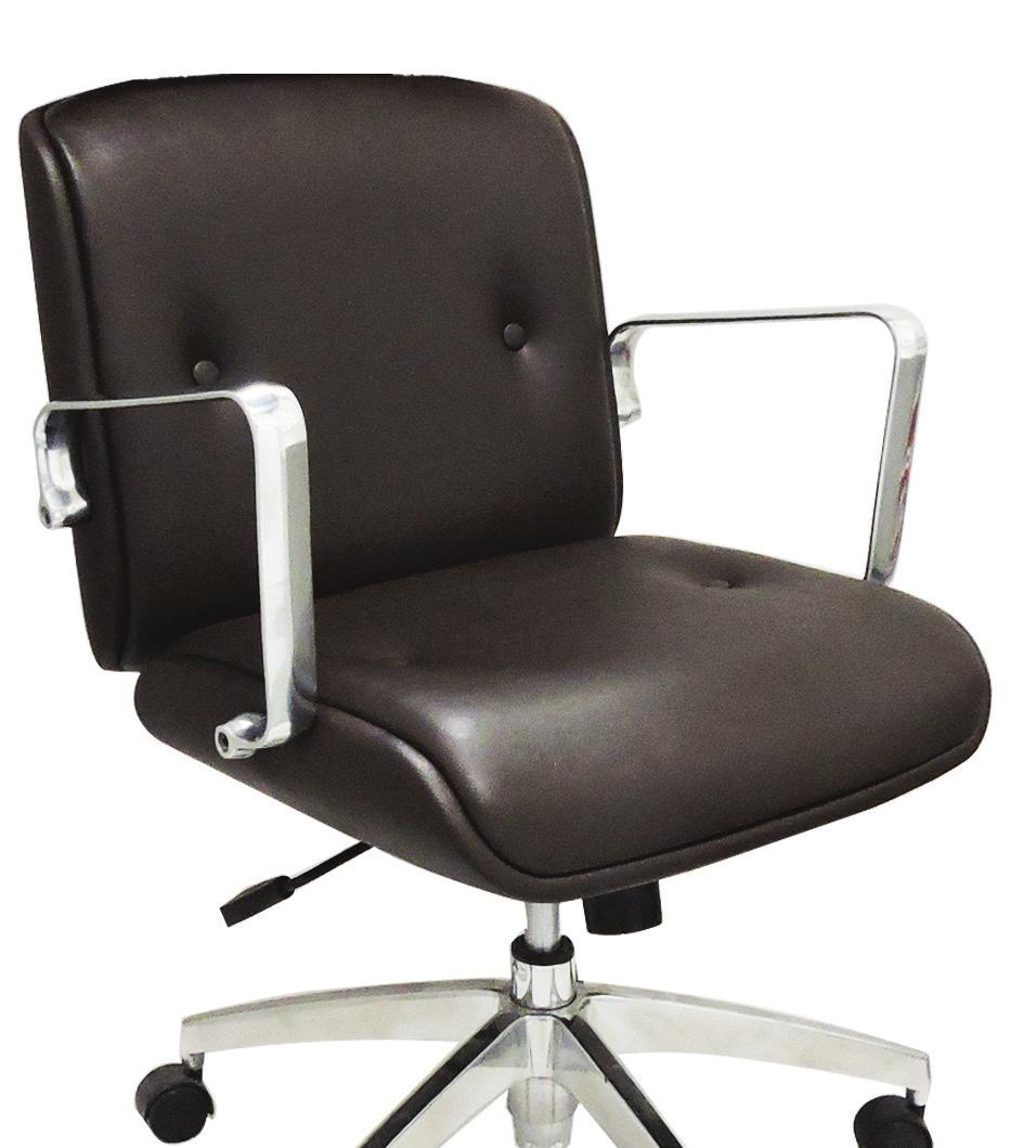 ELITE EAMES P GIRATÓRIA Cadeira diretor base giratória com estrela em alumínio, rodízio 50 mm PP, pistão