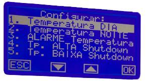 TP Alta ShutDown TP Baixa ShutDown - As temperaturas ajustadas nestes alarmes irão bloquear o sistema de aquecimento evitando que as amostras sejam danificadas.