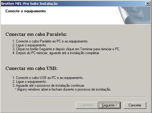 Prlel Windows 19 Ligr o co prlelo Proced de um ds seguintes forms: Se for utilizdor do Windows 2000 Professionl, clique em Seguinte. Ligue o prelho directmente o computdor.