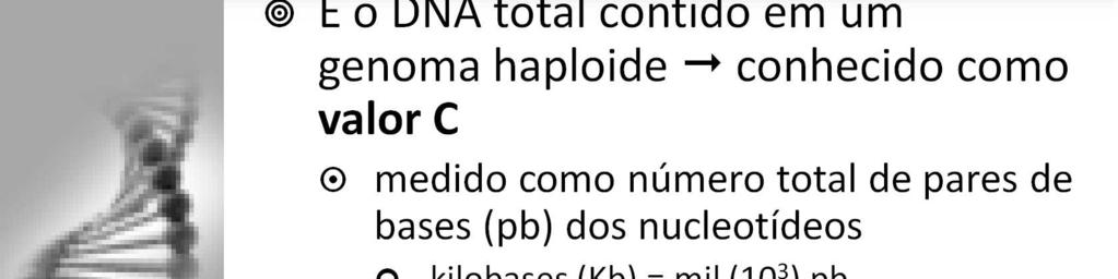 1 Kb (quilobase) = 1000 pb (pares de bases); 1