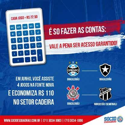 ESPORTE CLUBE BAHIA ACESSO GARANTIDO PRESIDENTE: Guilherme Bellintani VICE-PRESIDENTE: Vitor Ferraz DIRETOR DE FUTEBOL: Diego Cerri GERENTE DE FUTEBOL: Jayme Brandão COORDENADOR DE FUTEBOL: Miguel