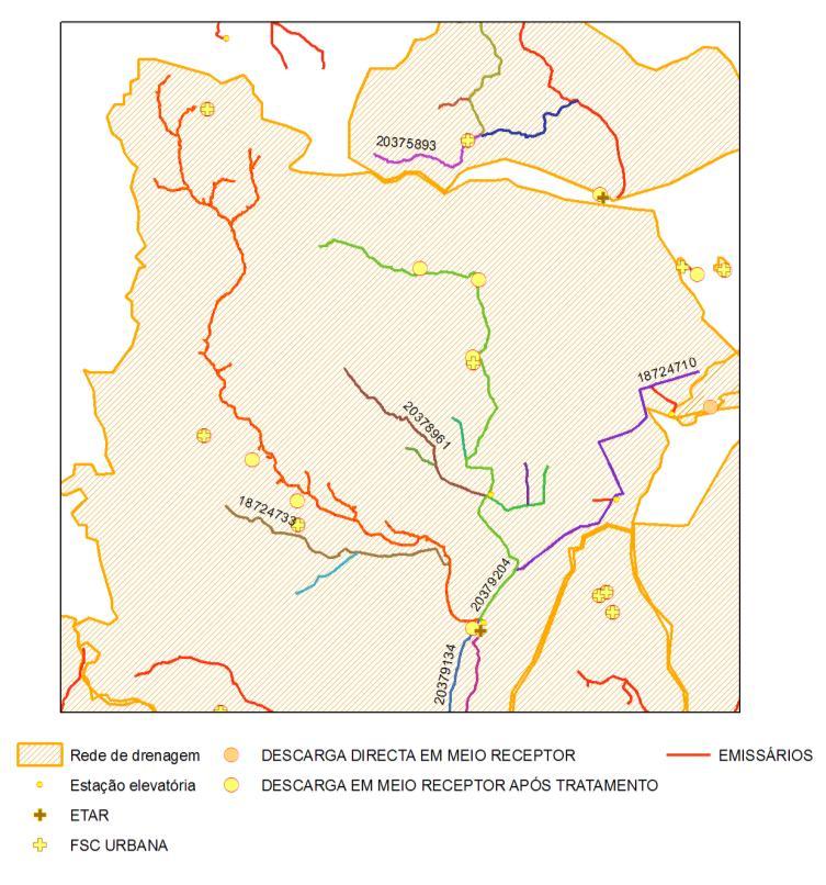 I N S A A R 2 1 1 Actualização da Informação Geográfica procedimentos Representação de condutas/emissários Exemplo incorrecto Exemplo