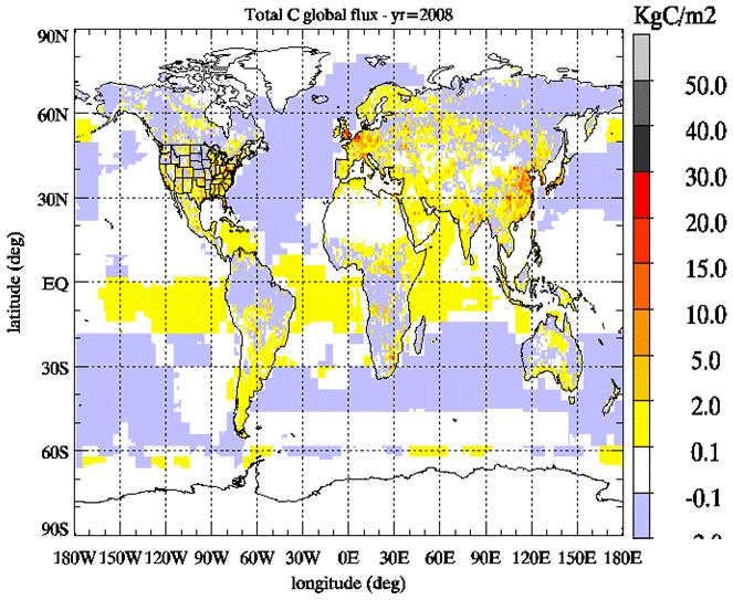 na Amazonia (FLEXPART submodel) First guess Fluxo CO2 (NOAA, every 3h, 1 o ) from: ecosistemas terrestres, combustiveis fosseis, oceano, fogo