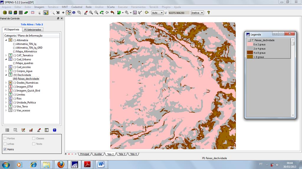 Figura 05: Grade de declividade. 7.