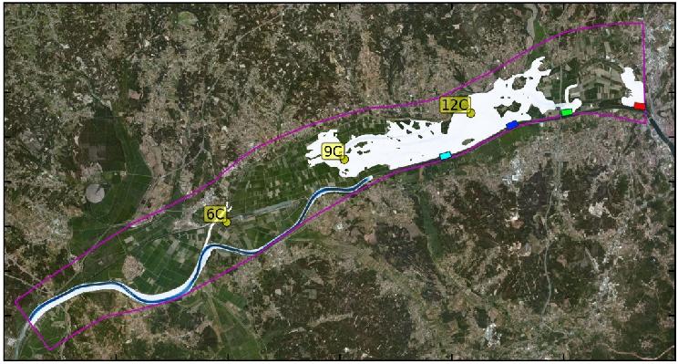 Inundações na margem direita do rio Mondego em