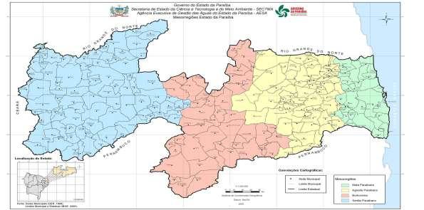 Figura 3 Mesorregiões econômicas da Paraíba. Fonte: PDI-IFPB (2010).
