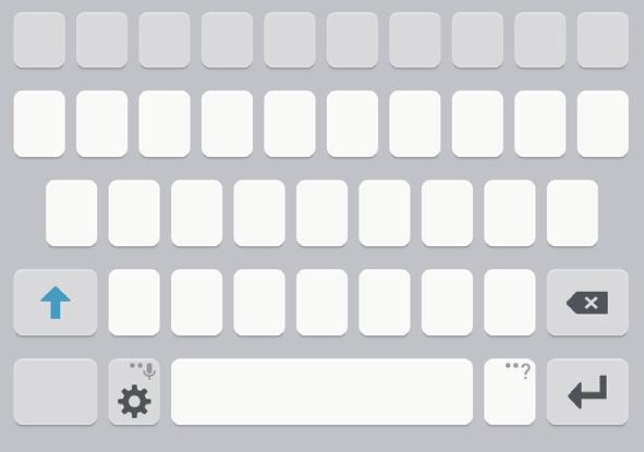 Básico Introduzir texto Desenho do teclado Um teclado surge automaticamente quando introduz texto para enviar mensagens, criar memorandos e mais.