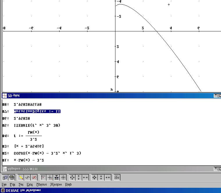 Figura 3 - Resolução de uma equação algébrica utilizando o método da iteração linear. 3.2.