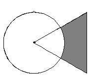 A) 24 B) 32 C) 44 D) 72 E) 56 6) : (UDESC 2009) Uma circunferência intercepta um triângulo equilátero nos pontos médios de dois de seus lados, conforme mostra a figura, sendo que um dos vértices do