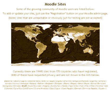 Clique aqui em Brasil para acessar os sites das comunidades que usam o Moodle no Brasil Figura 4 Na figura anterior, você pode notar que no dia 11 de janeiro de 2007, quando foi capturada,