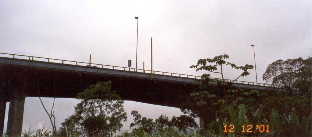 Viaduto no km 55 da via imigrantes Antenas vinculadas à Estrutura Criados 3 marcos de referência (fixos) a partir do P1-EPUSP, para