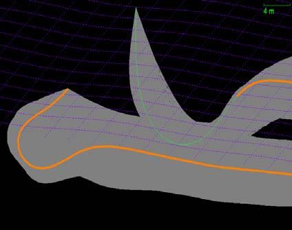espaciais das linhas, Figura 8-12, mostram que sem a correnteza, ambas as linhas tem uma amplificação dinâmica, porém a linha