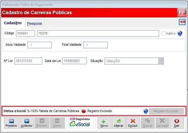 QUAIS CADASTROS COMPÕE CADA ARQUIVO Para gerar os dados de cada arquivo, serão considerados os cadastros do sistema, conforme segue: S-1000: Informações do Empregador/Contribuinte/Órgão Público