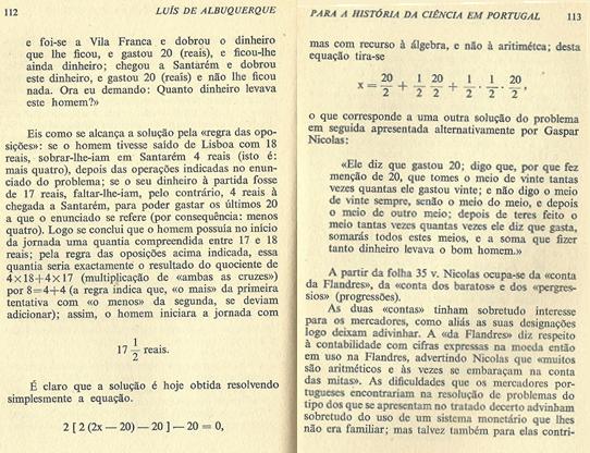 Figura 5: Estudo de Luı s de Albuquerque sobre o Tratado da Pratica Darysmetica de