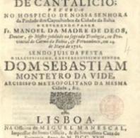 Livros, sermões e outros impressos escritos em português e publicados ao longo dos séculos XVI, BULHÕES, Manuel da Madre de Deus Sermam